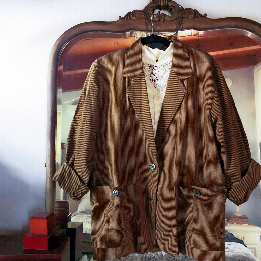 SOLD✔️💢1970s blazer vintage jacket striped blazer